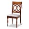 Baxton Studio Lucie Grey Upholstered and Walnut Wood 4-Piece Dining Chair Set 171-9877 - alternate 7